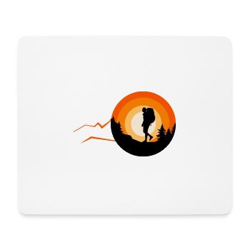 Hiking Clothing Outdoor Backpacking Camping - Mouse Pad (horizontal) - white - Front