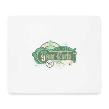 Curly Charm Hairdresser Twirl Spiraled Wavy Frizz - Mousepad (Querformat) - Weiß - Vorne