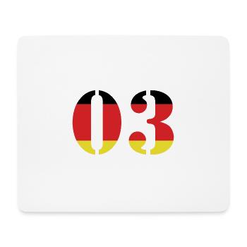 3 Number Jersey Germany - Mouse Pad (horizontal) - white - Front