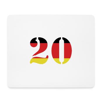 20 Numéro Jersey Allemagne - Tapis de souris (format paysage) - blanc - Devant