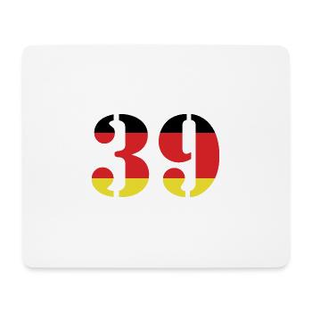 39 Numéro Jersey Allemagne - Tapis de souris (format paysage) - blanc - Devant