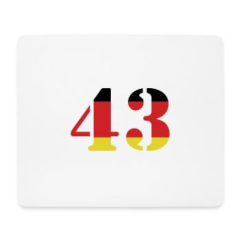 43 Numéro Jersey Allemagne - Tapis de souris (format paysage) - blanc - Devant
