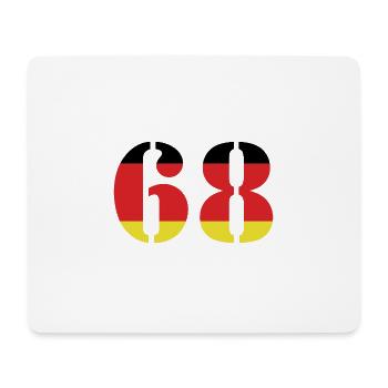 68 Numéro Jersey Allemagne - Tapis de souris (format paysage) - blanc - Devant