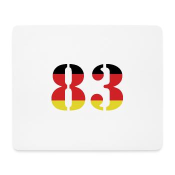 83 Numéro Jersey Allemagne - Tapis de souris (format paysage) - blanc - Devant