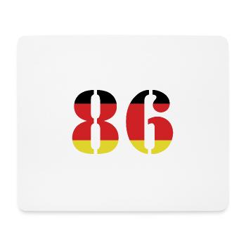 86 Numéro Jersey Allemagne - Tapis de souris (format paysage) - blanc - Devant