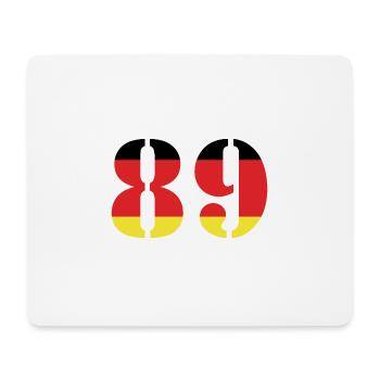 89 Numéro Jersey Allemagne - Tapis de souris (format paysage) - blanc - Devant
