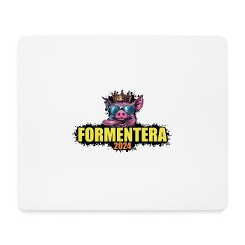Formentera 2024 Pig - Mouse Pad (horizontal) - white - Front