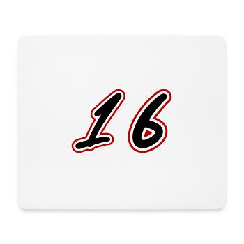 16 Zahl symbol - Mousepad (Querformat) - Weiß - Vorne