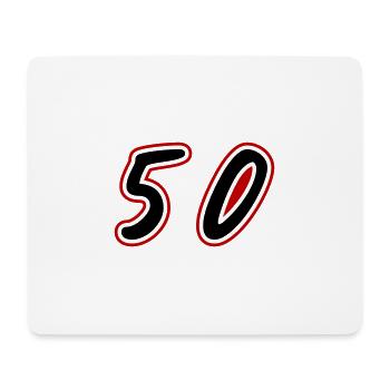50 Symbole numérique - Tapis de souris (format paysage) - blanc - Devant