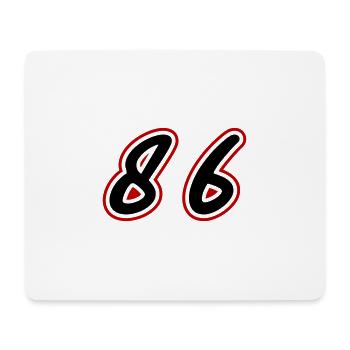 86 Number Symbol - Mouse Pad (horizontal) - white - Front