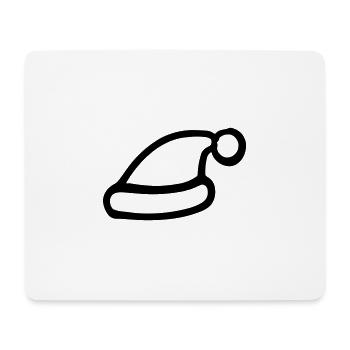 bonnet de noel - Tapis de souris (format paysage) - blanc - Devant
