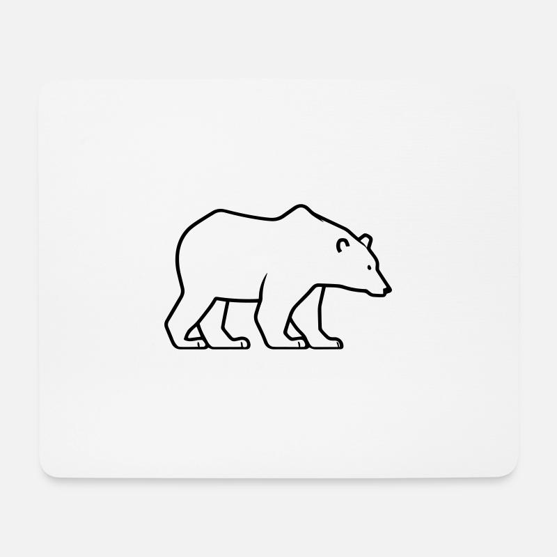 Eisbär - Mousepad (Querformat) - Weiß