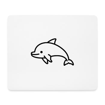 Delfin - Mousepad (Querformat) - Weiß - Vorne