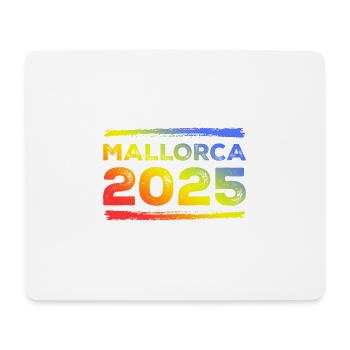 Mallorca 2025 Bunt - Mousepad (Querformat) - Weiß - Vorne