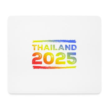 Thailand 2025 Bunt - Mousepad (Querformat) - Weiß - Vorne