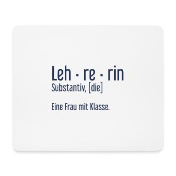 Lehrerin Lehrerinnen Schule Pädagogin Unterricht - Mousepad (Querformat) - Weiß - Vorne