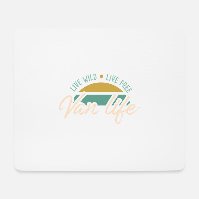 Live Wild Van Dwellers Van life Nomads - Mouse Pad (horizontal) - white