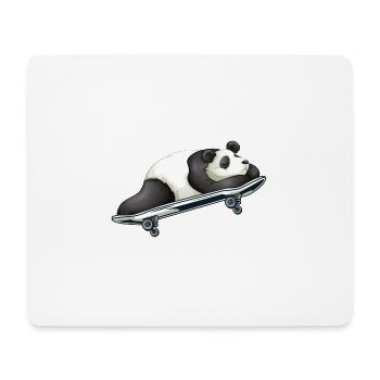Skater Skateboarder Panda Morning Grouch Sleepy - Mouse Pad (horizontal) - white - Front