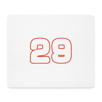 29 Zahl symbol - Mousepad (Querformat) - Weiß - Vorne
