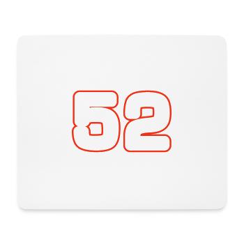 52 Number Symbol - Mouse Pad (horizontal) - white - Front
