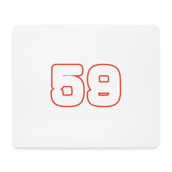 59 Number Symbol - Mouse Pad (horizontal) - white - Front