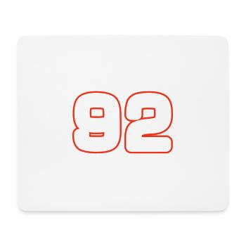 Symbole numérique 92 - Tapis de souris (format paysage) - blanc - Devant