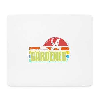 Retro Vintage Gardener Awesome T-Shirt Present - Mousepad (Querformat) - Weiß - Vorne