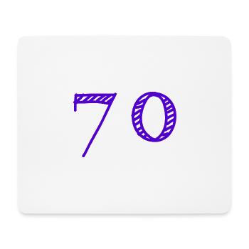 70 JAHRE. 70-JÄHRIGES JUBILÄUM. GEBURTSTAG 70 JAHRE. 70 - Mousepad (Querformat) - Weiß - Vorne