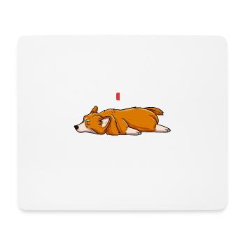 Charge Me Cute Dog Corgi Design - Mouse Pad (horizontal) - white - Front