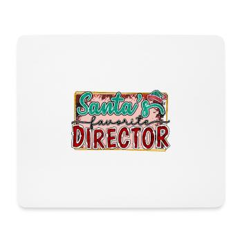 Santa's Favorite Director - Mousepad (Querformat) - Weiß - Vorne