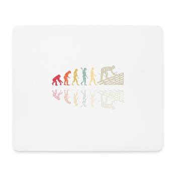 Roofer Human Evolution Retro Vintage Construction - Mousepad (Querformat) - Weiß - Vorne