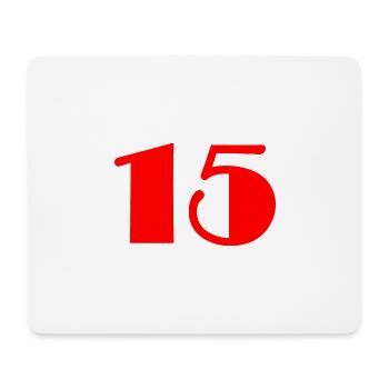 15. 15 JAHRE. 15-jähriges Jubiläum. GEBURTSTAG 15 JAHRE. - Mousepad (Querformat) - Weiß - Vorne
