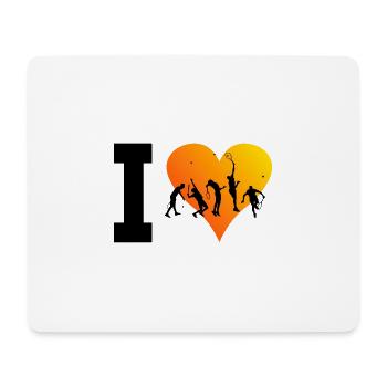 Tennisspielen Tennis spielen Herren Damen Tennis - Mousepad (Querformat) - Weiß - Vorne