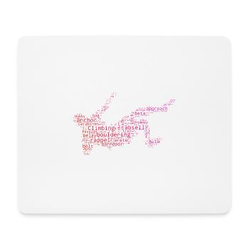 Kletterer Bouldering Climbing Climber Bouldern - Mousepad (Querformat) - Weiß - Vorne
