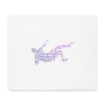 Bouldering Climbing Boulder Climber - Mouse Pad (horizontal) - white - Front
