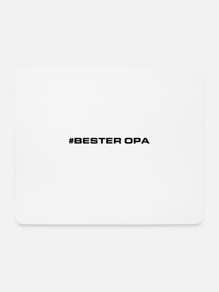 Bester Opa Herzen Liebe - Mousepad (Querformat) - Weiß