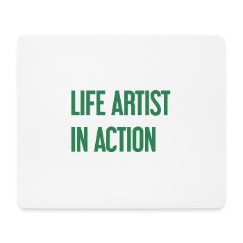 Lebenskünstler im Einsatz - Mousepad (Querformat) - Weiß - Vorne