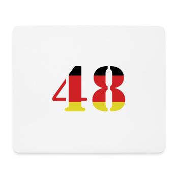 48 Numéro Jersey Allemagne - Tapis de souris (format paysage) - blanc - Devant