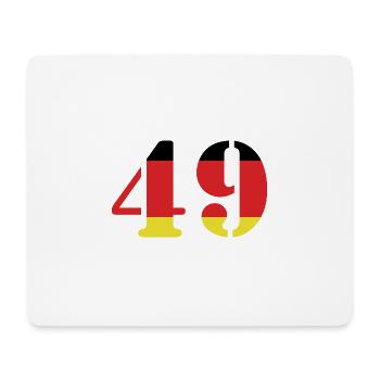 49 Numéro Jersey Allemagne - Tapis de souris (format paysage) - blanc - Devant