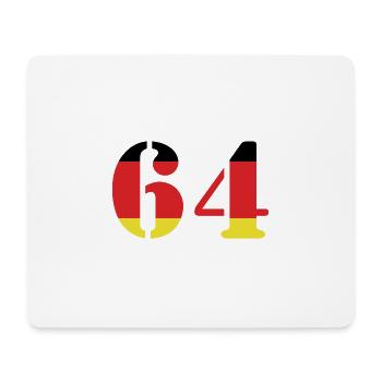 64 Numéro Jersey Allemagne - Tapis de souris (format paysage) - blanc - Devant