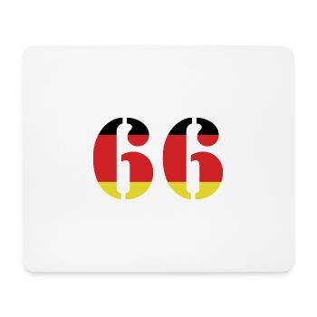 66 Numéro Jersey Allemagne - Tapis de souris (format paysage) - blanc - Devant