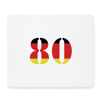 Maillot 80 Numéro Allemagne - Tapis de souris (format paysage) - blanc - Devant