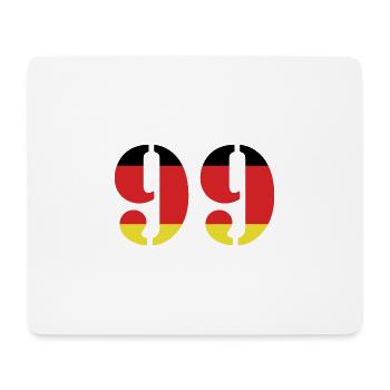 99 Numéro Jersey Allemagne - Tapis de souris (format paysage) - blanc - Devant
