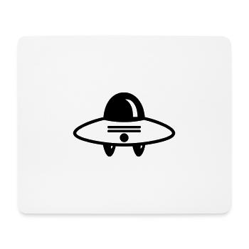fliegende Untertasse - Mousepad (Querformat) - Weiß - Vorne