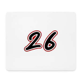 26 Zahl symbol - Mousepad (Querformat) - Weiß - Vorne