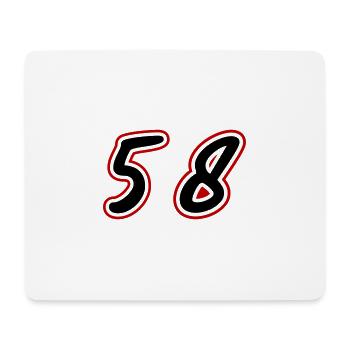 58 Number Symbol - Mouse Pad (horizontal) - white - Front