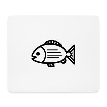 fish - Mouse Pad (horizontal) - white - Front