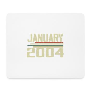 Januar 2004 - Geburtstagsgeschenk Januar 2004 - Mousepad (Querformat) - Weiß - Vorne