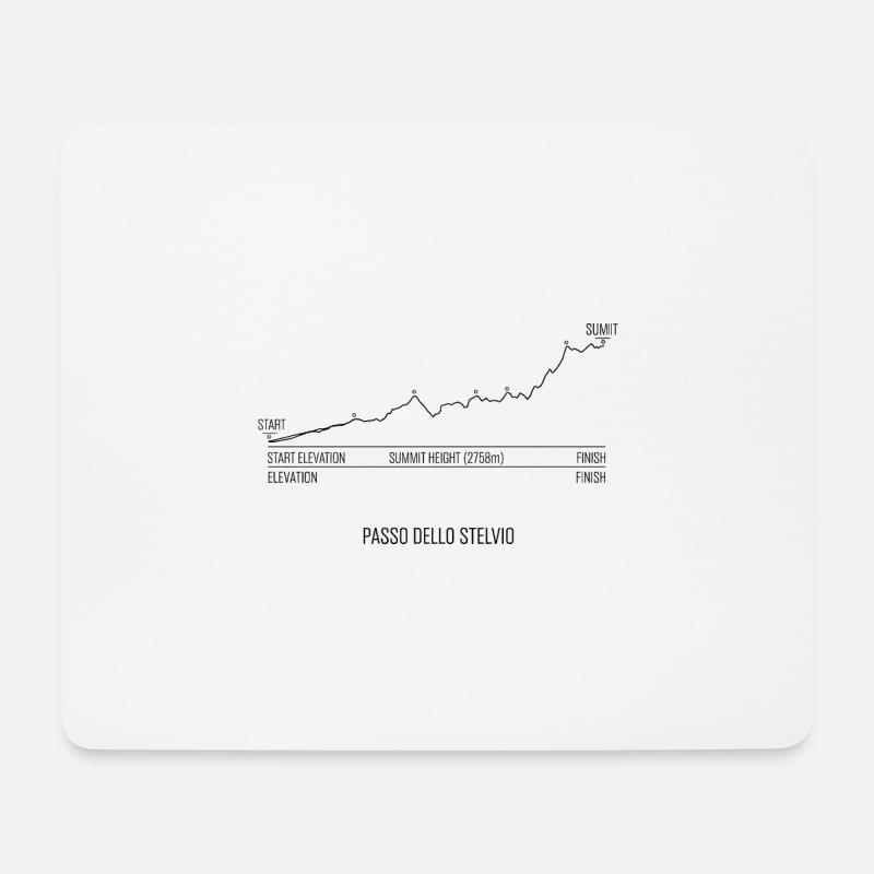 PASSO DELLO STELVIO - Mousepad (Querformat) - Weiß