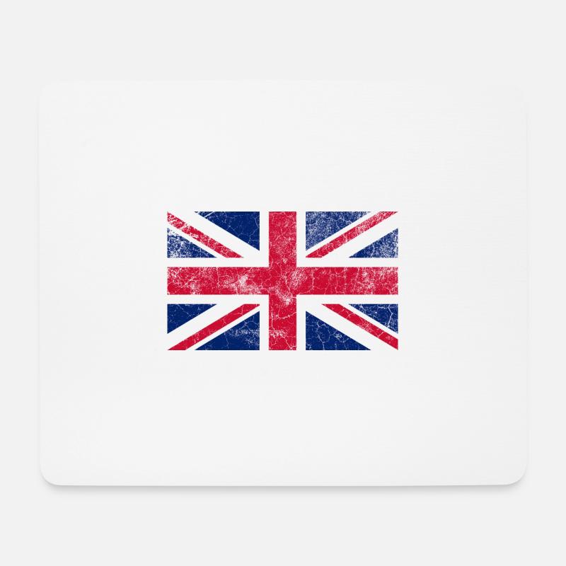 union jack - used look - Mousepad (Querformat) - Weiß